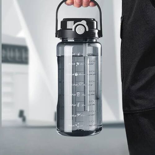 1.5L Sports Water Cup With Straws & Handle BPA-Free Leak-Pro