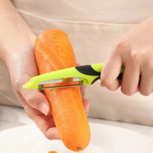 1/2 Piece Peeler Green, Reusable, Sturdy and Portable, Suita