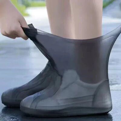 2pcs Waterproof Silicone Shoe Cover High Elasticity Neutral