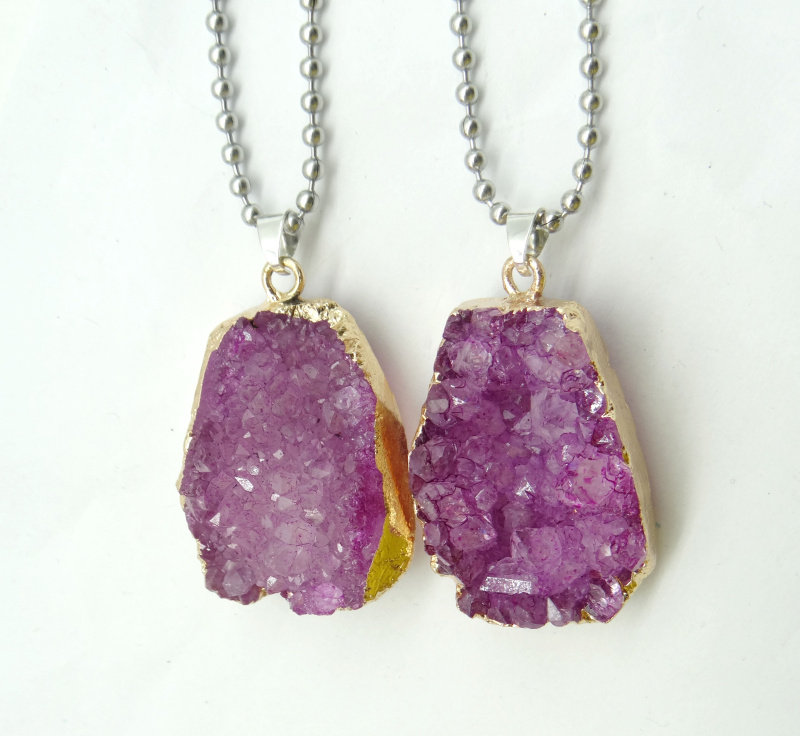 wholesale 1pcs 3 color crystal irregular natural stone penda