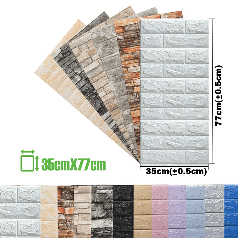 35x77cm foam 3d wall stickers brick self adhesive wallpaper