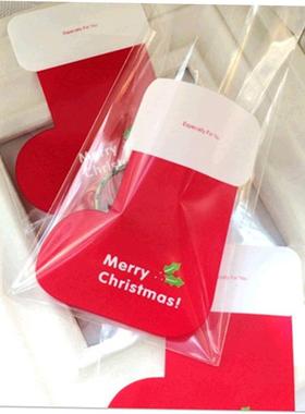 100Pcs/Lot Mini Christmas Stocking Boots Cookies Packaging