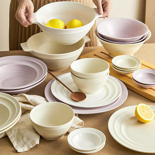 bowls and ceramic set plates piece