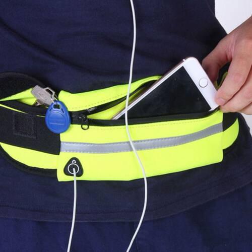 运动Waist Bum Bag Running Jogging Belt Pouch Zip Fanny Pack