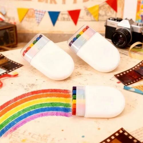 6 Colors Rainbow Crayon Paint Stick - Colorful Birthday Part