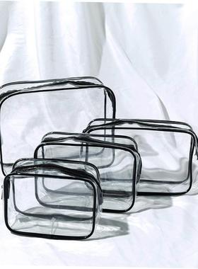 PU Travel Storage Bag Cosmetic Makeup Washbag Clear Handbag