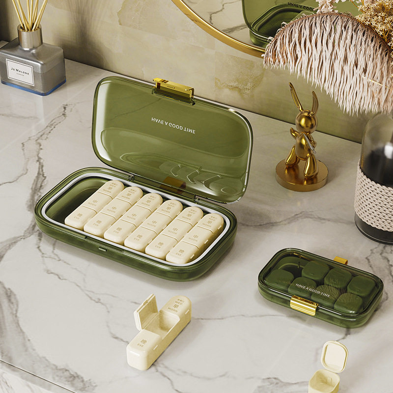 药盒便携一日三餐随身药品分装盒一周七天吃药提醒盒大容量分药器