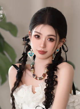 可爱新娘复古陶瓷高级轻奢项链