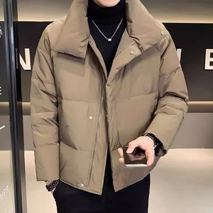 潮牌羽绒服男冬季2024新款短款潮流时尚休闲百搭保暖立领加厚外套