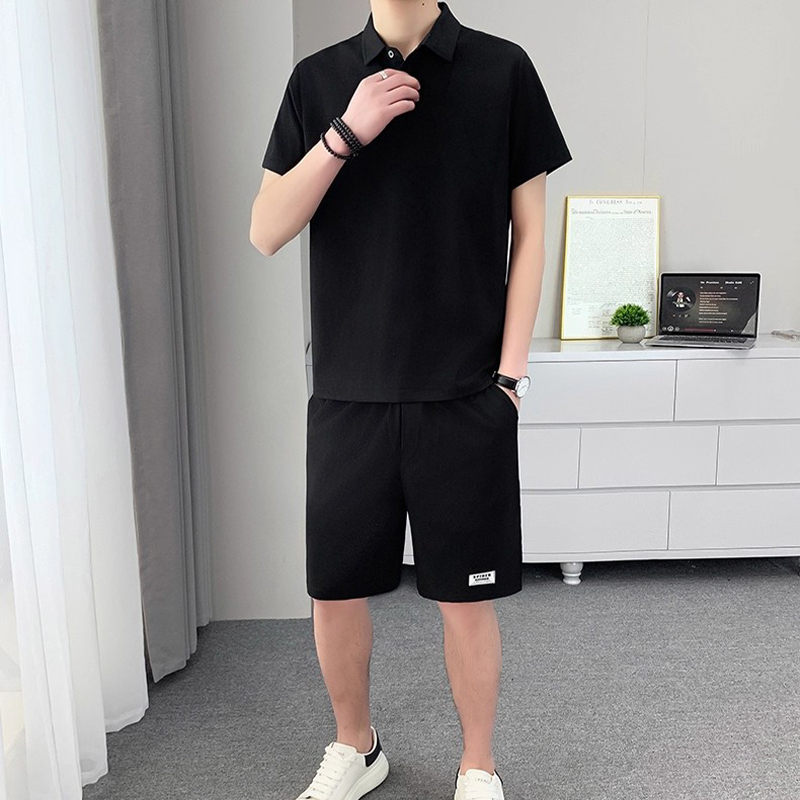 潮牌休闲套装男夏季时尚两件套