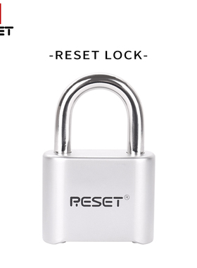 RESET大门挂锁全金属大号防剪防撬抽屉工具箱4位密码挂锁头RST011