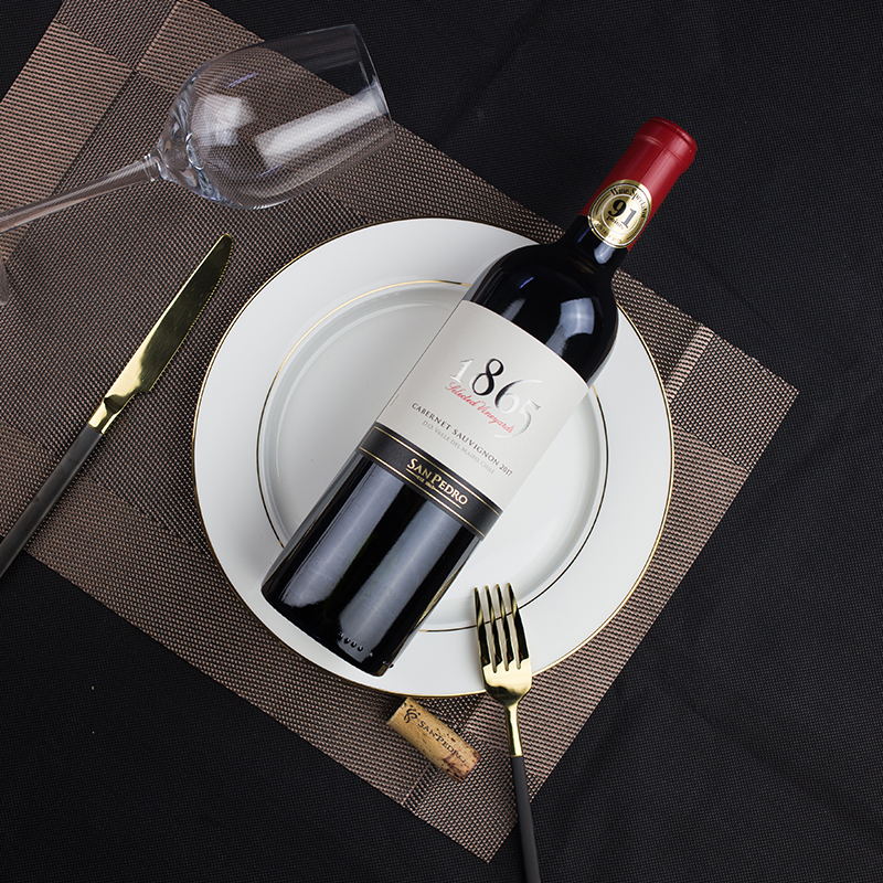 智利圣佩特罗家族珍藏级1865赤霞珠干红葡萄酒 750ml 单支裸瓶装