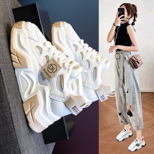 内增高厚底老爹鞋女透气休闲鞋子