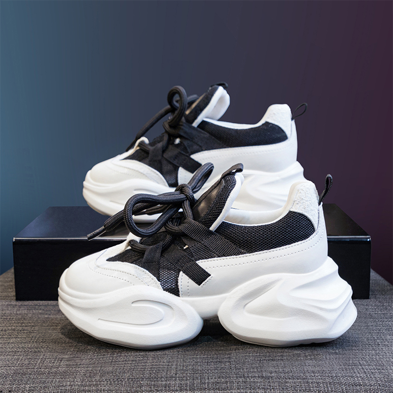 内增高厚底老爹鞋女网面透气女鞋