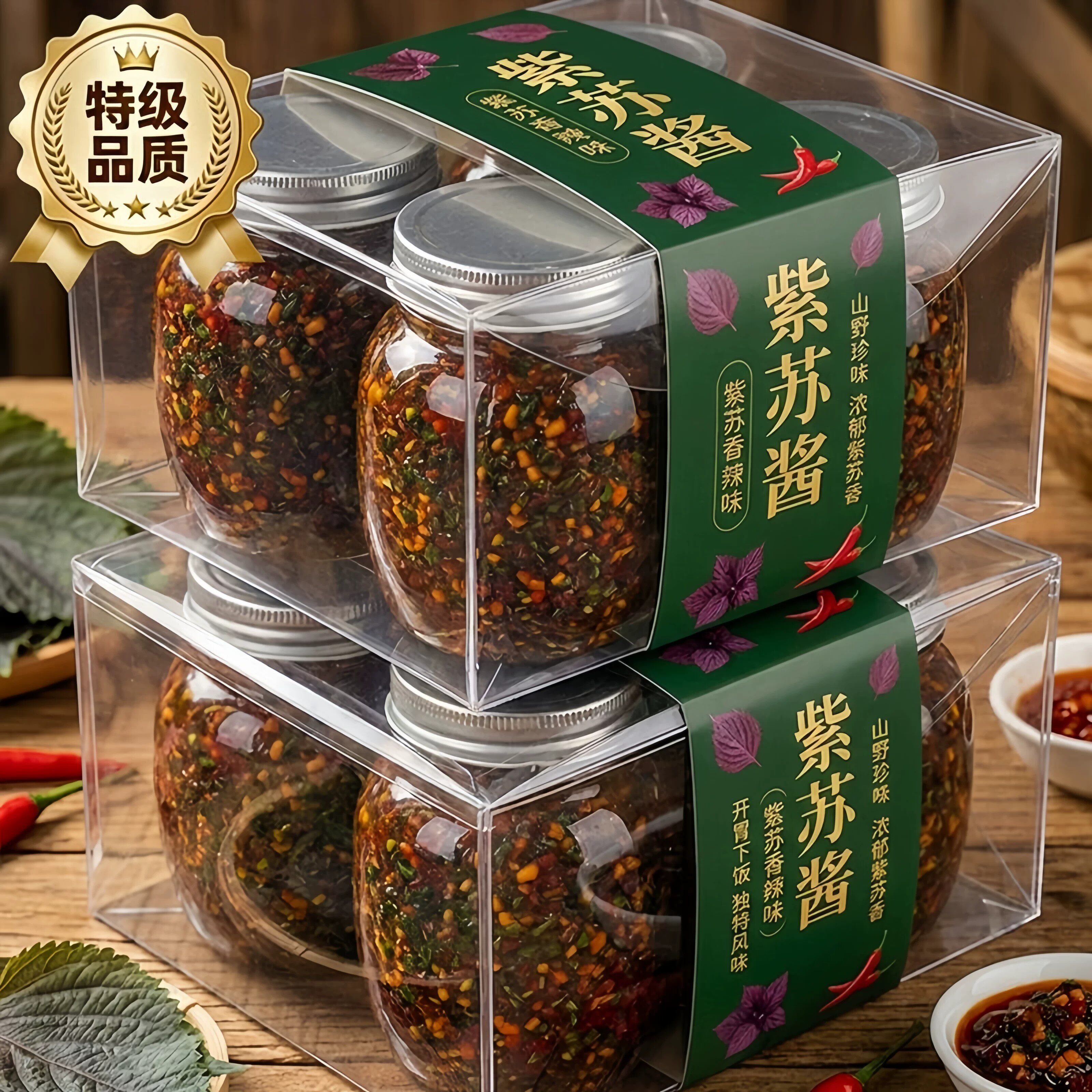 农科院推荐湖南香辣紫苏酱新鲜香辣拌面拌饭原味下饭菜官方旗舰店
