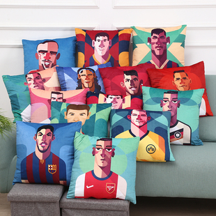 2024欧洲杯装饰品主题酒吧C罗周边纪念品宣传物料足球抱枕礼品