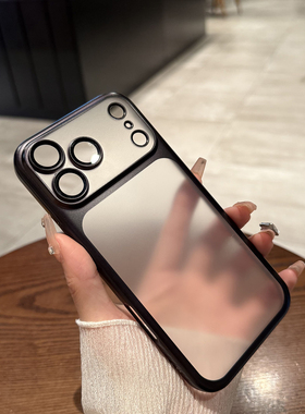 防摔防指纹适用于iphone17手机壳苹果Air全包镜头膜17pro超薄硬壳17proMax磨砂黑色新款17prom小众简约保护壳