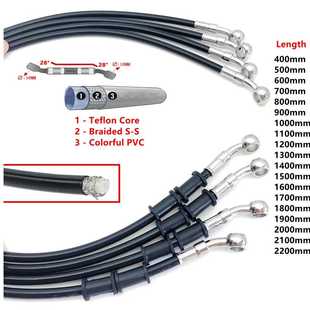 厂家供应3.2 摩托车碟刹尼龙内芯耐高温防爆裂高压刹车油管 7.5mm