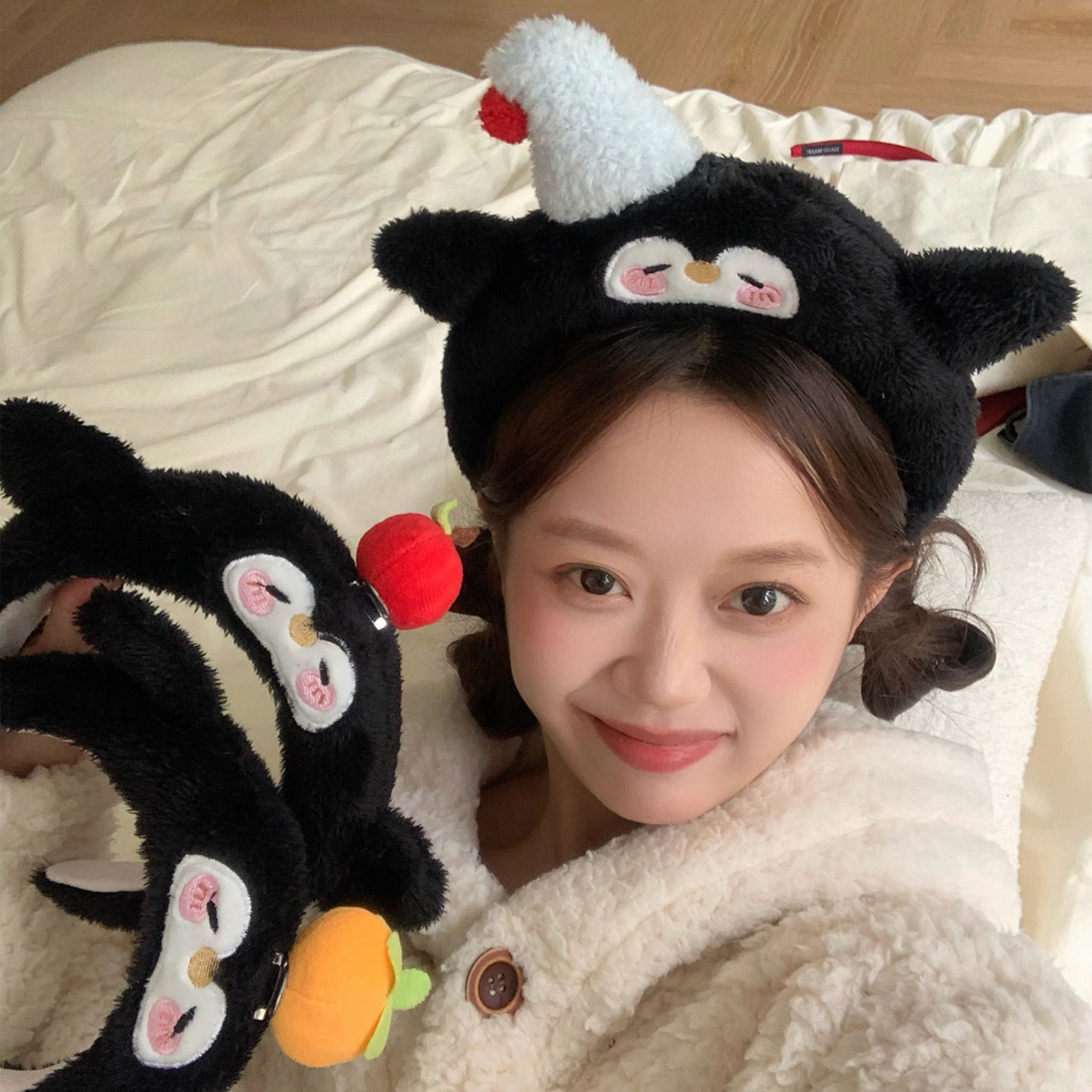 可爱卡通毛绒企鹅发箍女2025新款