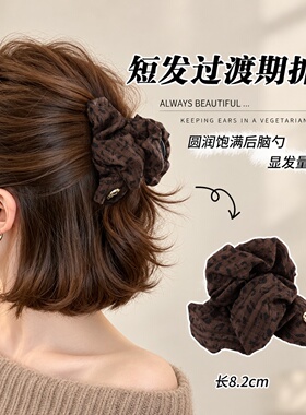 韩系慵懒豹抓夹显发量鲨鱼夹发饰