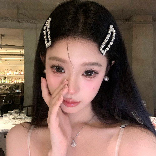 韩系闪钻珠珠BB夹发夹高级感发饰