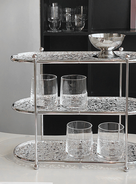 水吧杯架水杯咖啡杯茶杯马克杯收纳架子创意桌面杯子铁艺置物架