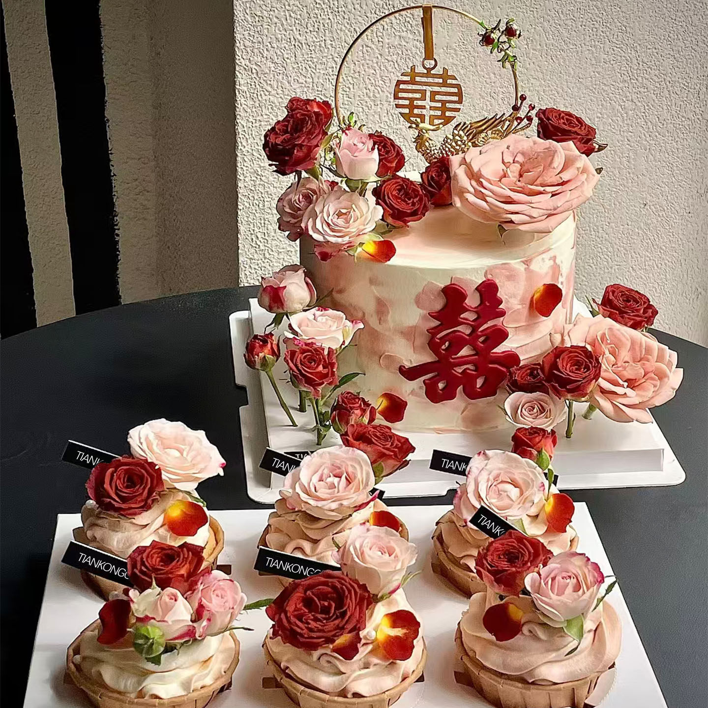 订婚结婚婚礼蛋糕天津同城配送