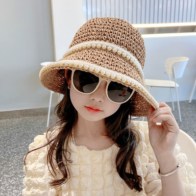夏季女童公主遮阳沙滩草帽