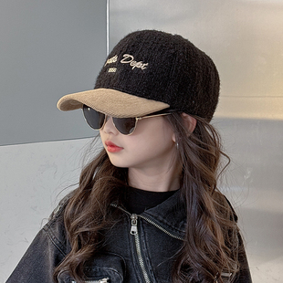 儿童帽子女童鸭舌帽秋冬2025新款保暖中大童棒球帽男童洋气防风帽