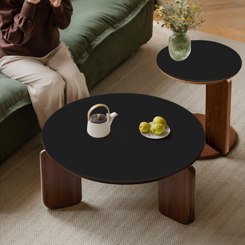 全实木茶几大小组合岩板茶台