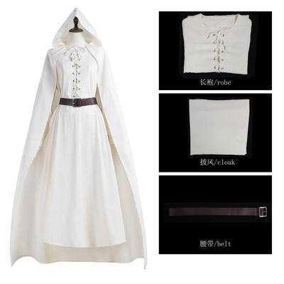 万圣节服装cos指环王-甘道夫同款-白袍巫师cos服指环王甘道夫