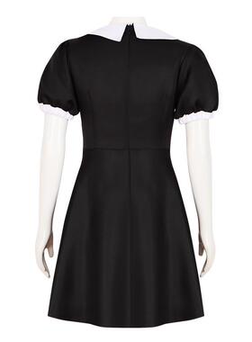 亚当斯一家cos星期三Wednesday影视同款cosplay黑色连衣裙万圣节