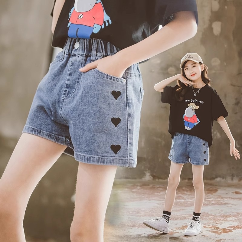 女童牛仔短裤夏季2025新款儿童百搭休闲裤子夏装大女童装时尚