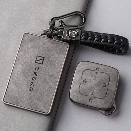 25款极氪001钥匙套卡片007极氪X蓝牙智能实体ZEEKR车保护壳全包扣