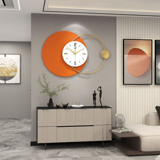 餐厅钟表装饰挂钟客厅简约创意现代挂墙艺术时尚网红家用大气时钟