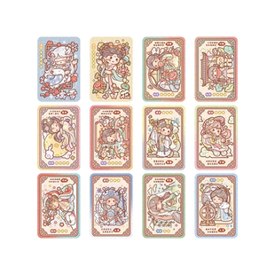 小麻薯卡片典藏卡盲袋纪念邮票二十四节气奶盖熊周边卡包单卖卡通女孩小学生儿童送礼新品小卡卡牌整盒一盒
