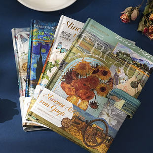 复古油画风笔记本本子高颜值ins风磁扣精装本中国风硬壳加厚文创好看的初中生专用高中生大学生女生A5日记本