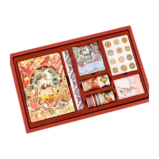 敦煌文创古风手账礼盒套装精装本笔记本本子高颜值中国风加厚2025年新款初中生61六一儿童节礼物女生手账本A5