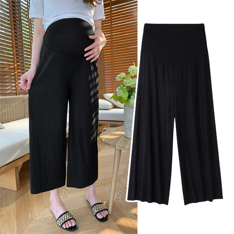 孕妇裤子春夏季薄款冰丝阔腿裤时尚宽松九分裤夏天外穿雪纺裤夏装,孕妇装/孕产妇用品/营养,孕妇休闲裤,淘宝优惠券,粉丝福利购,淘宝优惠卷