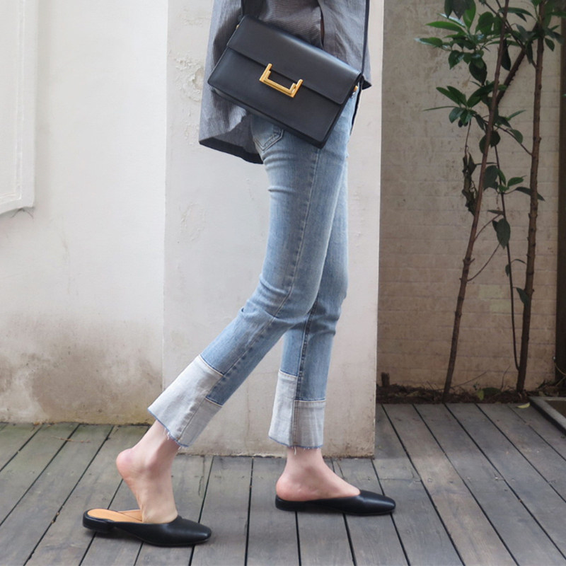 孕妇裤子夏外穿 浅色小直筒孕妇牛仔裤 夏季薄款 托腹九分裤 春秋