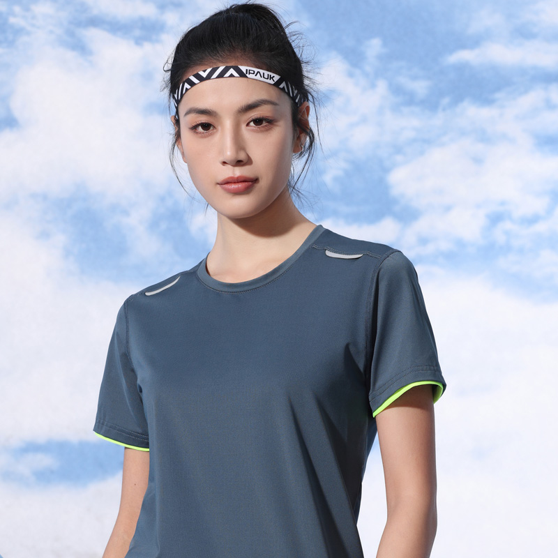 运动健身速干t恤短袖夏季跑步锻炼快干衣服半袖企业团建工衣定制