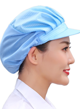 帽子女网帽夏季透气厨师帽