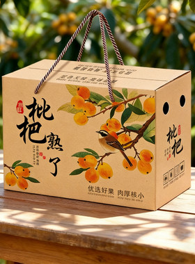 枇杷包装箱5-10斤枇杷礼盒空盒子定制蒙自米易云霄白玉枇杷包装盒