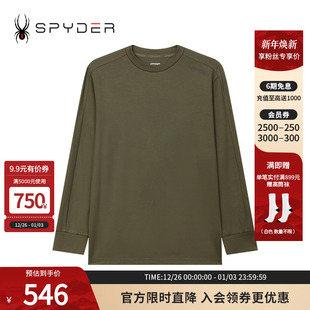 SPYDER秋冬新品 T恤24CR419M 男TRAINING系列舒适保暖休闲运动长袖