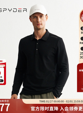 SPYDER秋冬新品男MOUNTAIN LIFE 户外休闲运动长袖POLO衫24MF405M