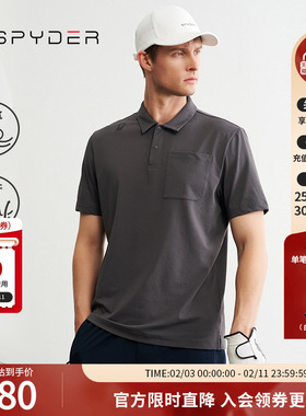 SPYDER蜘蛛夏季男URBAN LIFE透气休闲运动短袖POLO衫T恤24MS469M