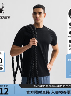 SPYDER蜘蛛春夏男TRAINING吸湿速干凉感运动圆领短袖T恤25MS415M