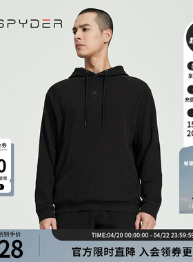 SPYDER蜘蛛春秋男子SKI LIFE华夫格休闲连帽套头运动卫衣24CS317M
