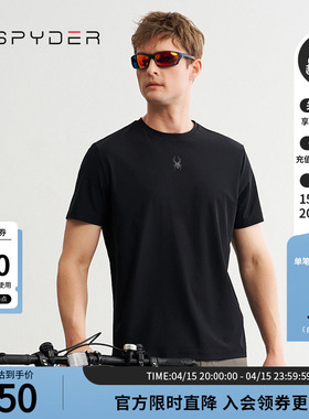 SPYDER蜘蛛春夏男TRAINING舒适透气户外休闲运动短袖T恤24ES471M