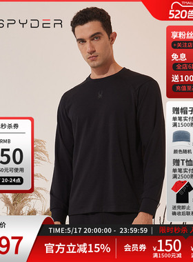 SPYDER蜘蛛男子URBAN LIFE舒适圆领打底T恤长袖上衣23MR301M